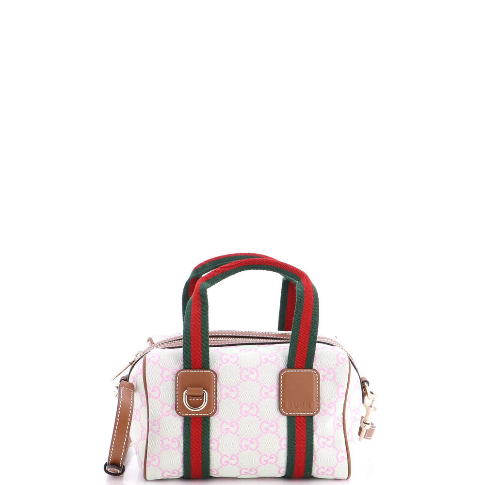 Gucci Web Boston Bag Gg Canvas Mini #269585G17B